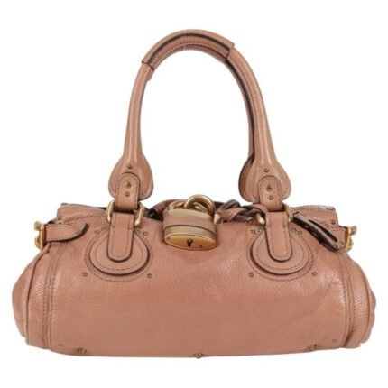 🛡️ Used Vintage Chloé Paddington Bag – Rare Pink Leather, Oversized Lock & Key 🛡️